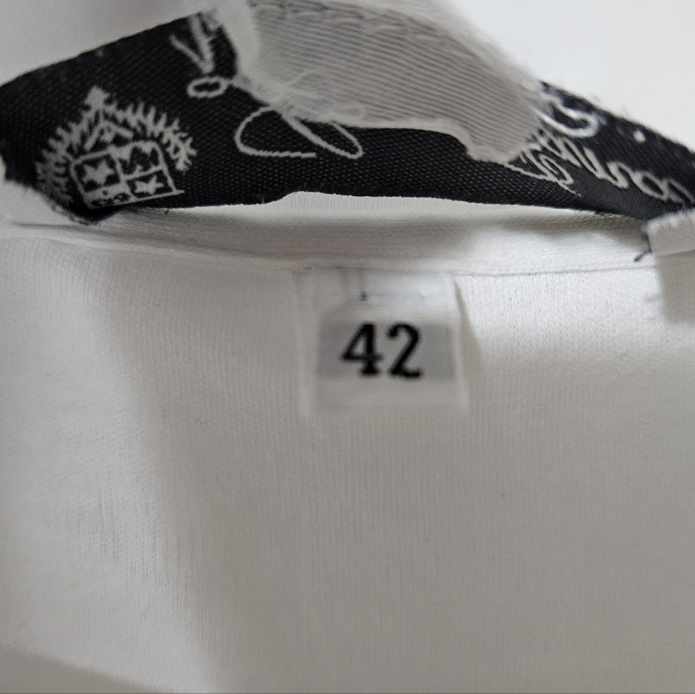 Loro Piana Long Sleeve Crop Tee Shirt White Size 42 US 6 - Picture 9 of 15
